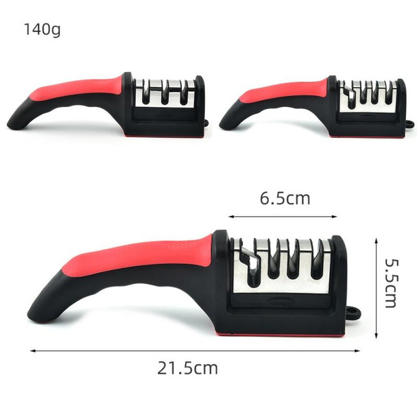 2pcs Kitchen Multifunctional Hangable Multi-segment Handheld Knife Sharpener, Specification: 3 Stage