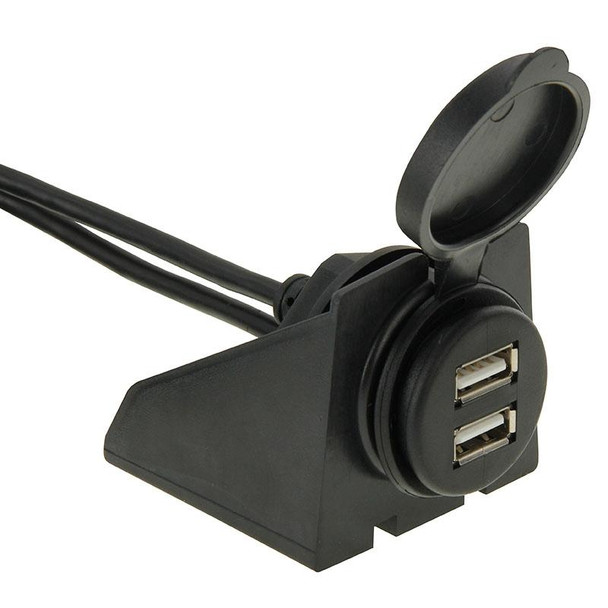 2 USB 2.0 Male to Female Extension Cable with Car Flush Mount, Length: 2m