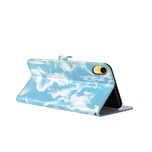 Cloud Fog Pattern Horizontal Flip Leatherette Case with Holder & Card Slot & Wallet - iPhone XR(Sky Blue)