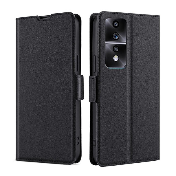 For Honor 80 GT Ultra-thin Voltage Side Buckle Horizontal Flip Leatherette Phone Case(Black)