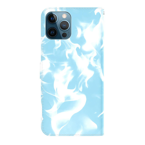 Cloud Fog Pattern Horizontal Flip Leatherette Case with Holder & Card Slot & Wallet - iPhone 12 Pro Max(Sky Blue)