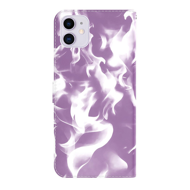 Cloud Fog Pattern Horizontal Flip Leatherette Case with Holder & Card Slot & Wallet - iPhone 12 mini(Purple)