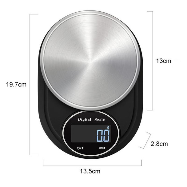 Home Kitchen Electronic Scale High Precision Stainless Steel Jewelry Scale, Style:Hemming, Specification:3kg/0.1g