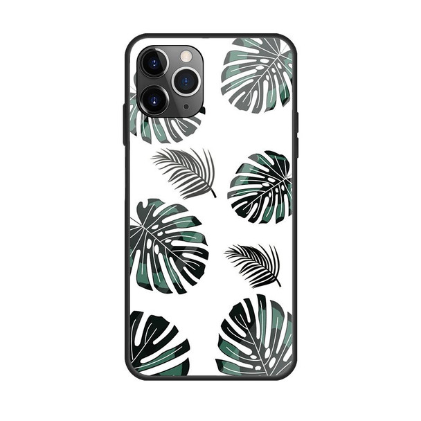 iPhone 11 Pro Colorful Painted Glass Case(Banana Leaf)