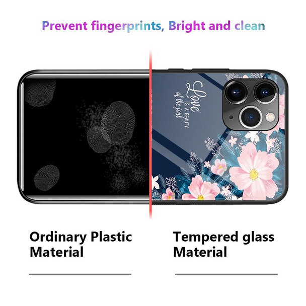 iPhone 11 Pro Colorful Painted Glass Case(Black Love)