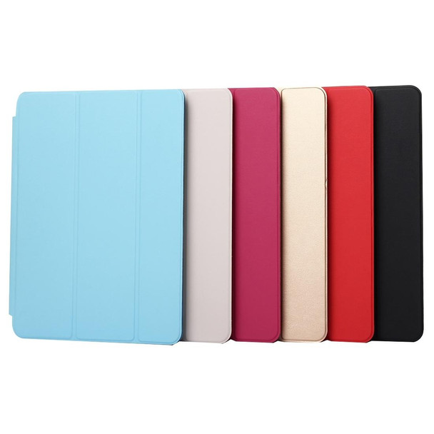 Horizontal Flip Solid Color Leather Case for iPad Pro 11 inch (2018), with Three-folding Holder & Wake-up / Sleep Function (Blue)