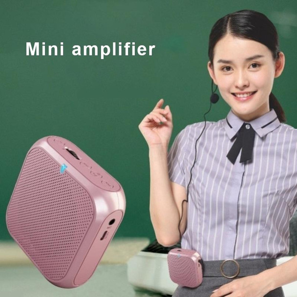 Rolton K400 Mini Audio Speaker Megaphone Voice Amplifier  Support FM Radio TF MP3(Rose Gold)