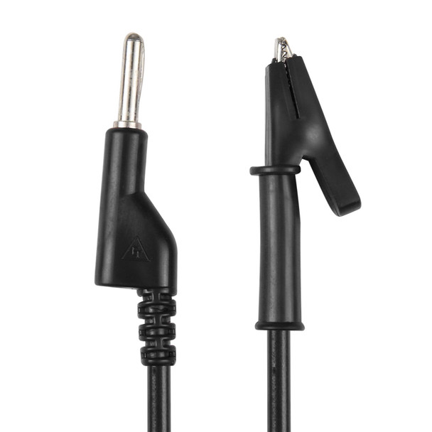 Thick Probe to Alligator Clip Test Lead Single Cable, Length: 1m (Black)