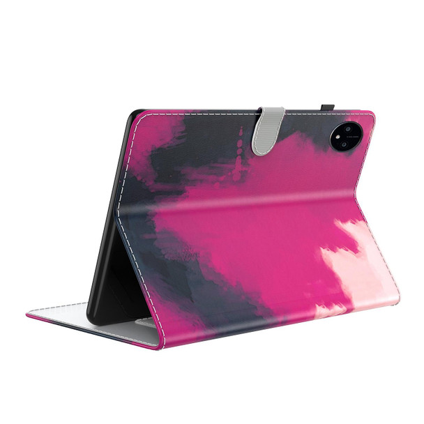 For Huawei MatePad Pro 11 2022 Watercolor Pattern Flip Leatherette Tablet Case(Berry Color)