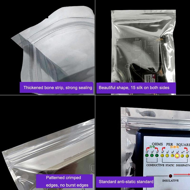 5packs 7x11cm Anti-static Shielding Bag Hard Disk Insulation Bag Electronic Plastic Motherboard Packaging Bag