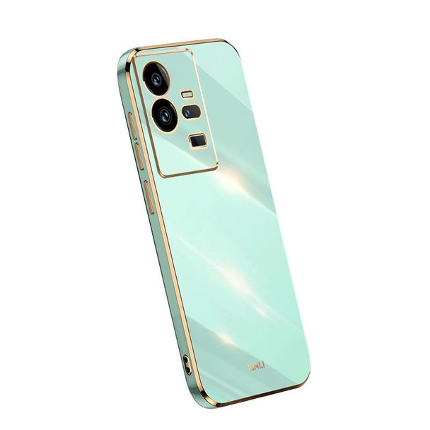 For vivo iQOO 11 Pro 5G XINLI Straight Edge 6D Electroplate TPU Phone Case(Mint Green)