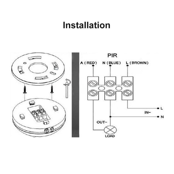 12V Infrared PIR Motion Sensor Switch With Delay 360 Degree Detection Sensor for LED Ceiling Light