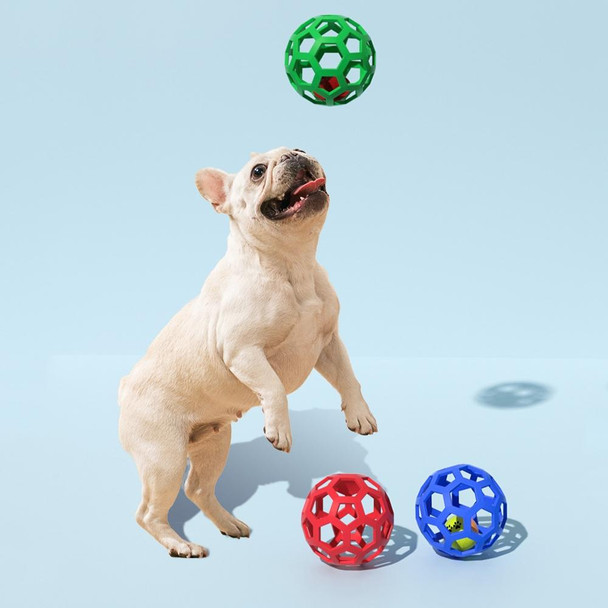 1030001 Dog Toy Hollow Ball Bite-resistant Elastic Pet Rubber Toy Balls, Spec: Bell(Blue)