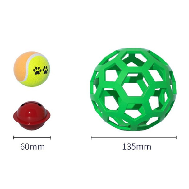 1030001 Dog Toy Hollow Ball Bite-resistant Elastic Pet Rubber Toy Balls, Spec: Hollow(Green)