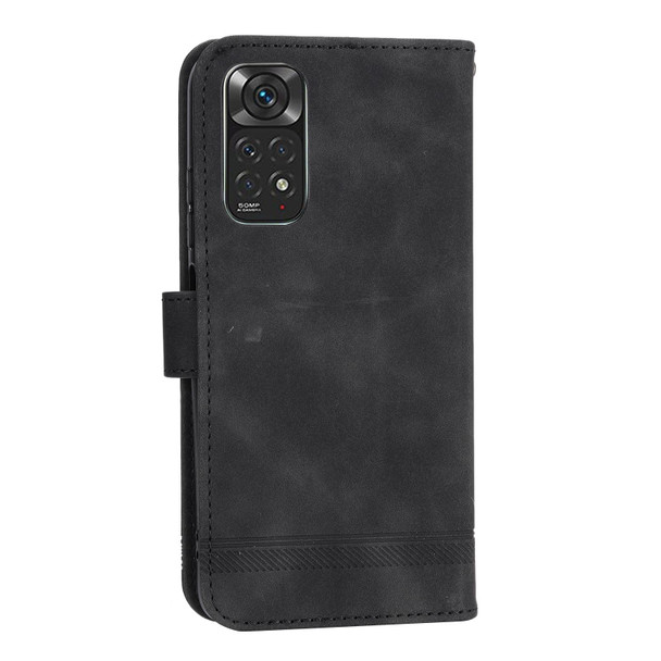 For Xiaomi Redmi Note 11 / Note 11S Dierfeng Dream Line TPU + PU Leather Phone Case(Black)