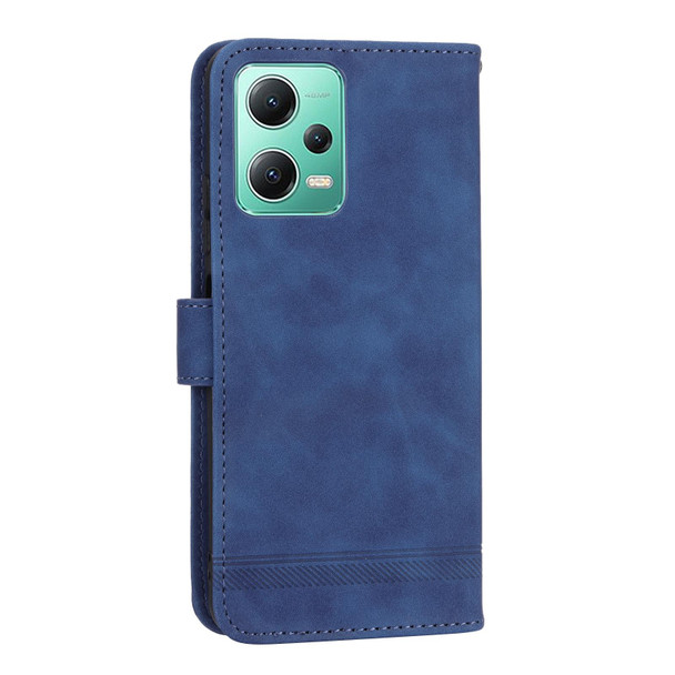 For Xiaomi Redmi Note 12 Global Dierfeng Dream Line TPU + PU Leather Phone Case(Blue)