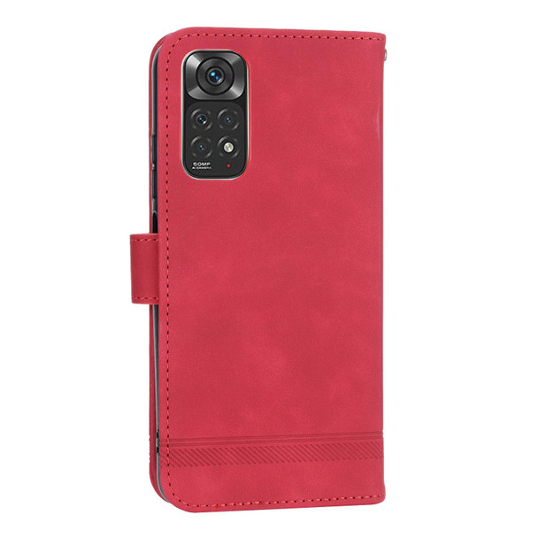 For Xiaomi Redmi Note 11 / Note 11S Dierfeng Dream Line TPU + PU Leather Phone Case(Red)