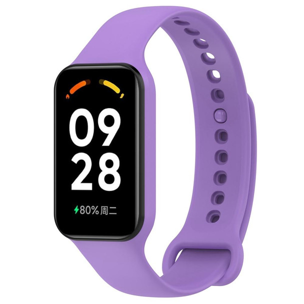 For Redmi Band 2 Solid Color Silicone Integrated Watch Band(Purple)