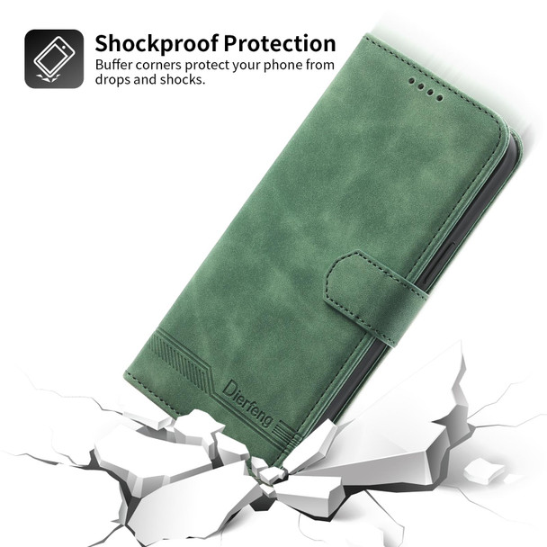 For Samsung Galaxy S22+ 5G Dierfeng Dream Line TPU + PU Leatherette Phone Case(Green)