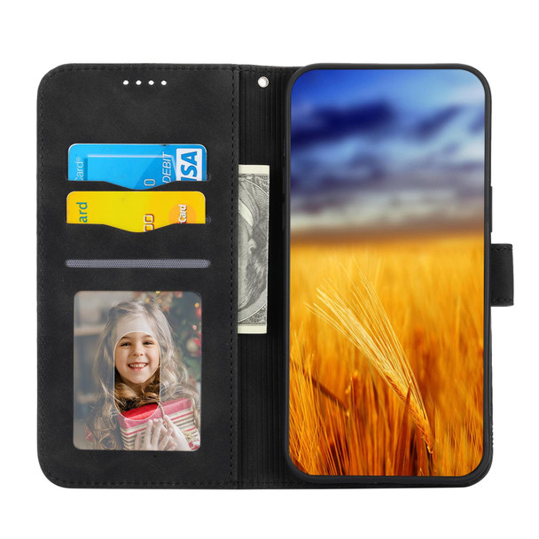 For Samsung Galaxy A72 5G / 4G Dierfeng Dream Line TPU + PU Leatherette Phone Case(Black)