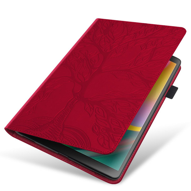 For Samsung Galaxy Tab S5e 10.5 T720 Life Tree Series Horizontal Flip Leatherette Case with Holder & Card Slots & Pen Slot(Red)