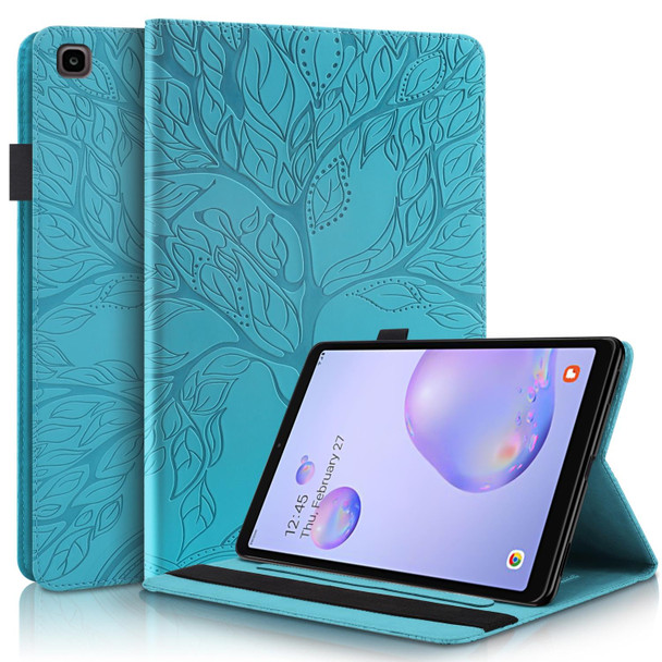 For Samsung Galaxy Tab A 8.4 SM-T307 Life Tree Series Horizontal Flip Leatherette Case with Holder & Card Slots & Pen Slot(Lake Blue)