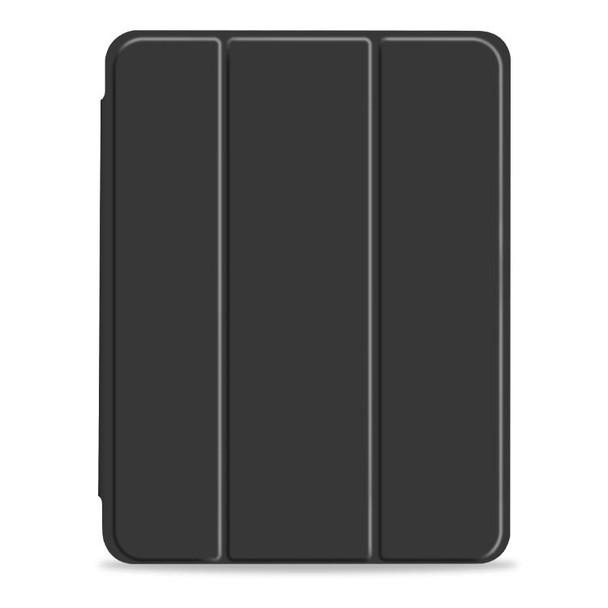 For iPad Pro 12.9 2022 / 2021 / 2020 3-fold Shockproof Smart Leatherette Tablet Case(Black)