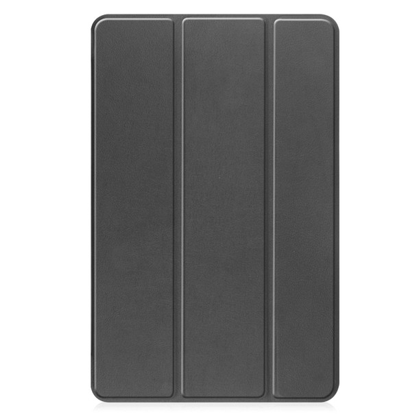 For Huawei Matepad SE 10.4 Custer Pure Color 3-Fold Holder Leatherette Tablet Case(Black)