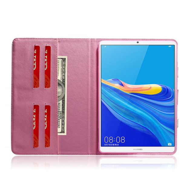 3D Colored Drawing Horizontal Flip Leatherette Case, with Holder & Card Slot & Wallet & Handle For Huawei MediaPad M6 8.4(Magnolia)