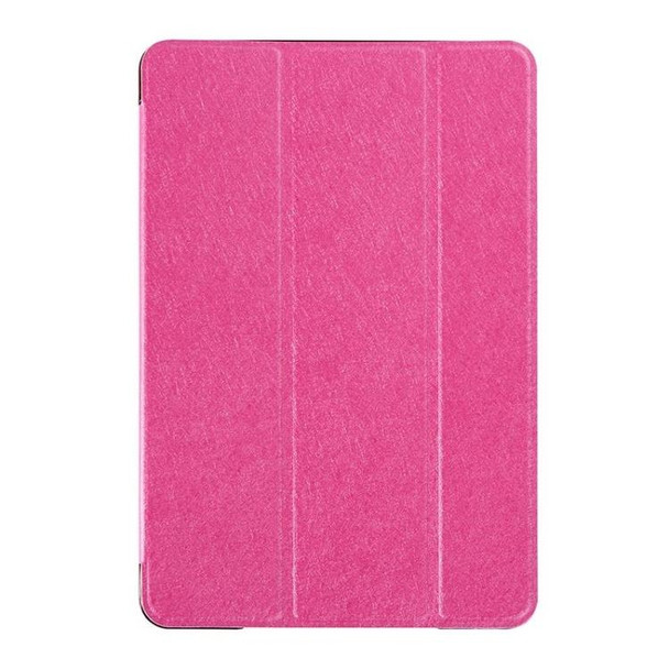 Silk Texture Horizontal Flip Leather Case with Three-Folding Holder for iPad Mini 2019 (Magenta)