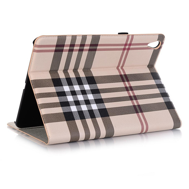 Plaid Texture Horizontal Flip PU Leather Case for iPad Pro 12.9 inch (2018), with Holder & Card Slots & Wallet (White)