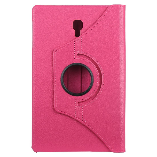 Litchi Texture Horizontal Flip 360 Degrees Rotation Leather Case for Samsung Galaxy Tab A 10.5 T590, with Holder(Rose Red)