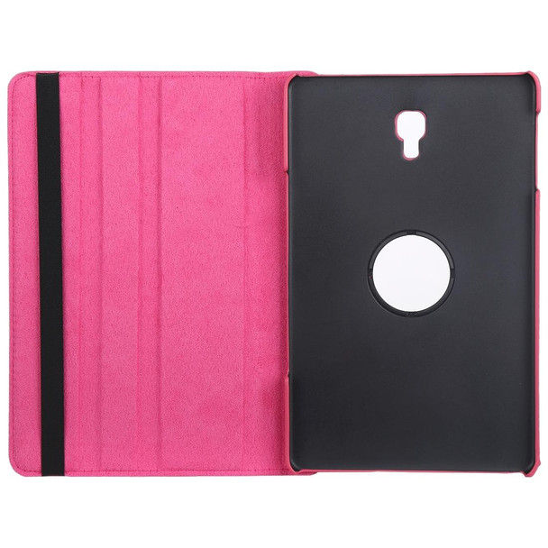 Litchi Texture Horizontal Flip 360 Degrees Rotation Leather Case for Samsung Galaxy Tab A 10.5 T590, with Holder(Rose Red)