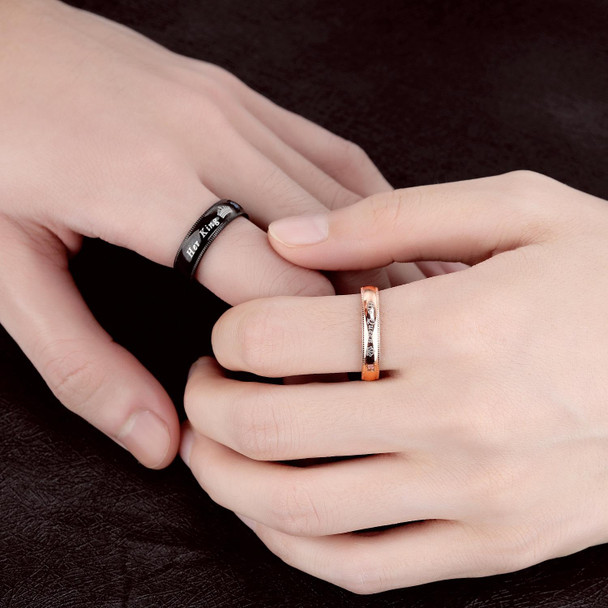 606 Couple Ring Titanium Steel Ring, Size: Women Style 9