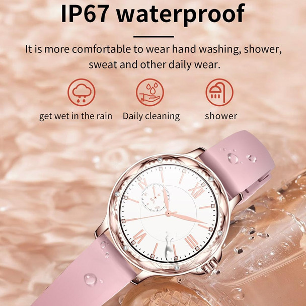 CF12 1.2 inch Waterproof Smart Silicone Strap Wristband Support Heart Rate Monitoring / Blood Pressure Monitoring(Pink)