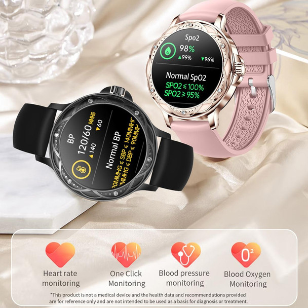 CF12 1.2 inch Waterproof Smart Silicone Strap Wristband Support Heart Rate Monitoring / Blood Pressure Monitoring(Pink)