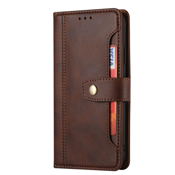 Calf Texture Double Fold Clasp Horizontal Flip Leatherette Case with Photo Frame & Holder & Card Slots & Wallet - iPhone XR(Coffee)