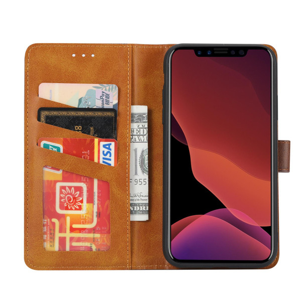 Calf Texture Double Fold Clasp Horizontal Flip Leatherette Case with Photo Frame & Holder & Card Slots & Wallet - iPhone XR(Rose Gold)