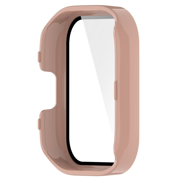 For Xiaomi Mi Watch Lite 3 / Redmi Watch 3 PC + Tempered Film Integrated Watch Protective Case(Pink)