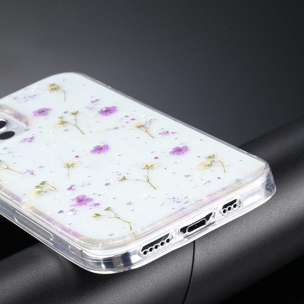 Gypsophila Flowers Pattern TPU Protective Case - iPhone 11 Pro(Purple)