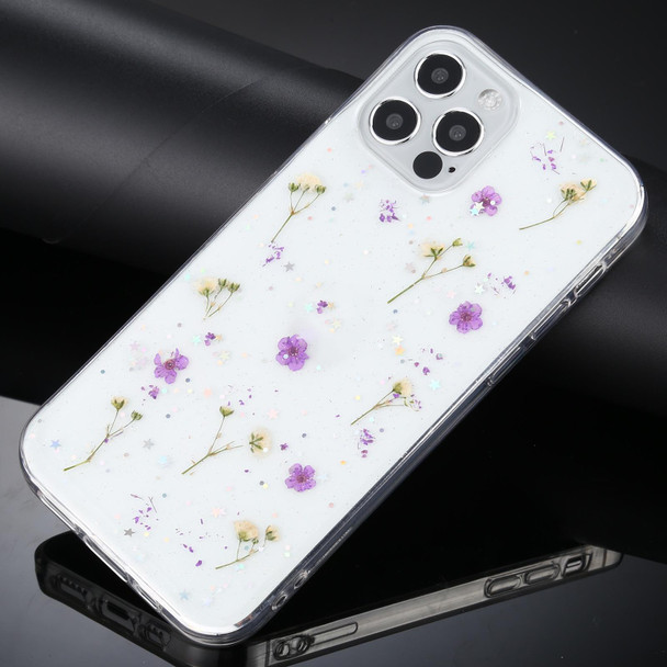 Gypsophila Flowers Pattern TPU Protective Case - iPhone 11 Pro(Purple)