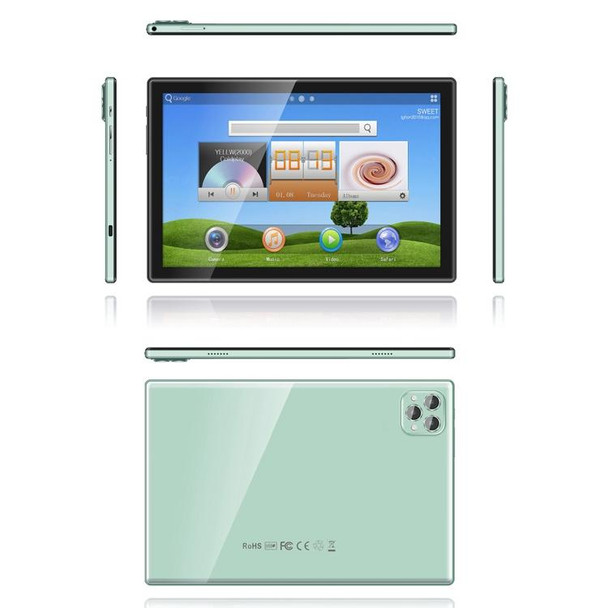 BDF P40 Pro 4G LTE Tablet PC, 10.1 inch, 8GB+128GB, Android 12.0 MTK6762 Octa Core, Support Dual SIM & Bluetooth & WiFi, EU Plug(Green)