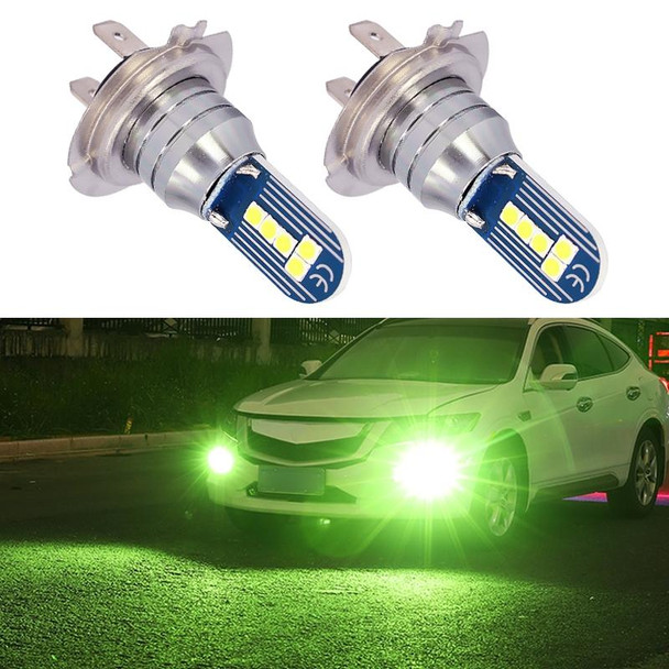 1 Pair H7 DC12V 7.8W Car LED Fog Light (Lime Green)