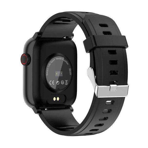 SE02 Bluetooth Smart Sports Watch, Support Heart Rate / Blood Pressure / Blood Oxygen Monitoring & Sleep Monitoring & Sedentary Reminder (Black)