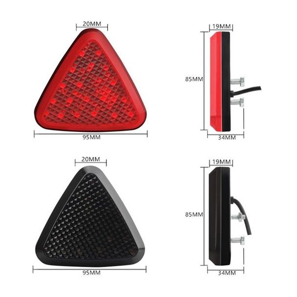 Bicycle / Mountain Bike X Style Triangle Pilot Light LED Tail Light (Black)