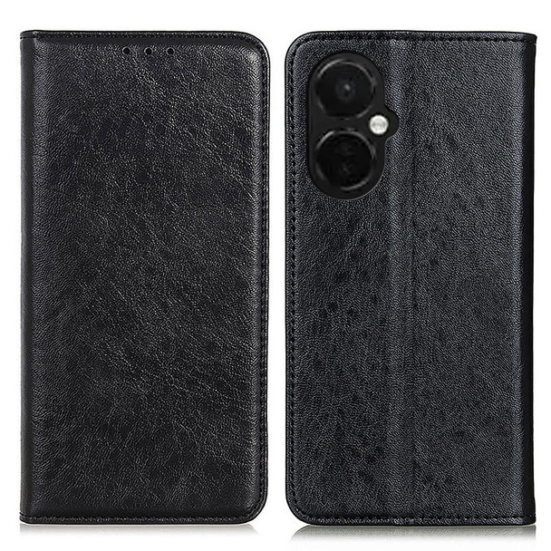 For OnePlus Nord CE 3 Lite Magnetic Crazy Horse Texture Leatherette Phone Case(Black)