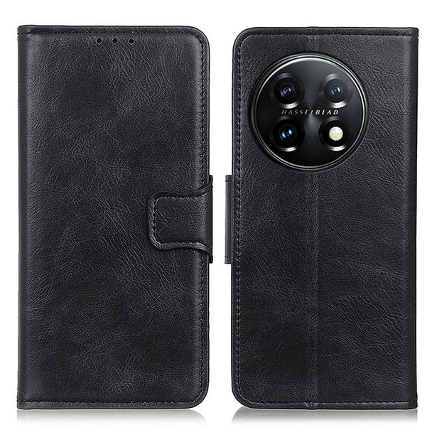 For OnePlus 11 5G Mirren Crazy Horse Texture Leatherette Phone Case(Black)