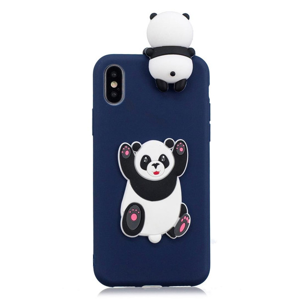 For iPhone XS Max 3D Cartoon Pattern Shockproof TPU Protective Case(Panda)