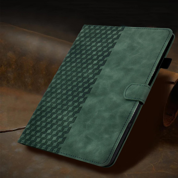 For Samsung Galaxy Tab A7 T500 / T505 2020 Rhombus Embossed Leatherette Smart Tablet Case(Green)