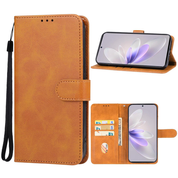 For vivo S16e Leatherette Phone Case(Brown)